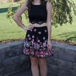 Two-piece Floral Dress